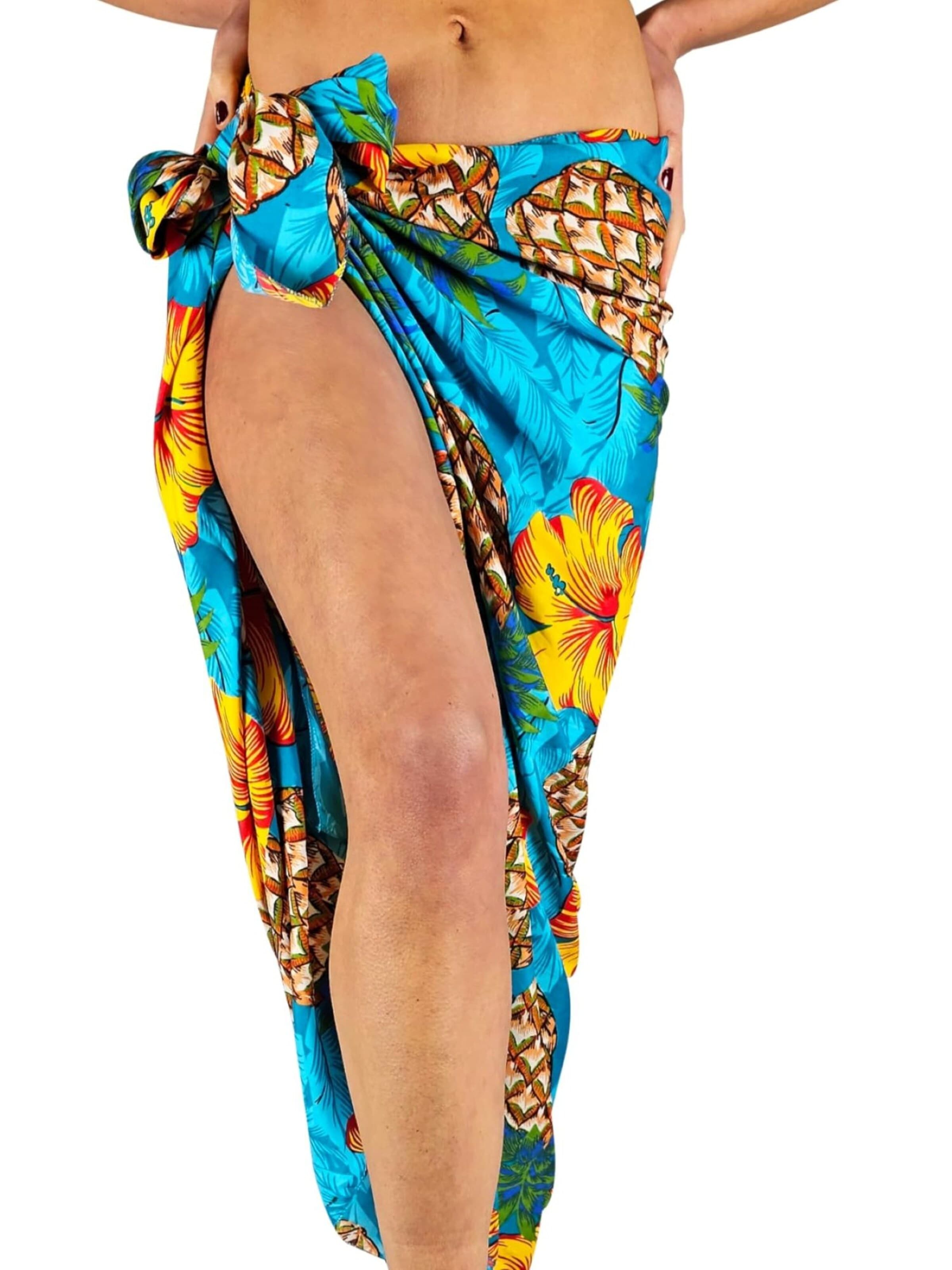 King Kameha Doek 'Pineapple Hibiscus' in Blauw