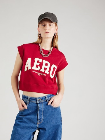 Sweat-shirt AÉROPOSTALE en rouge : devant