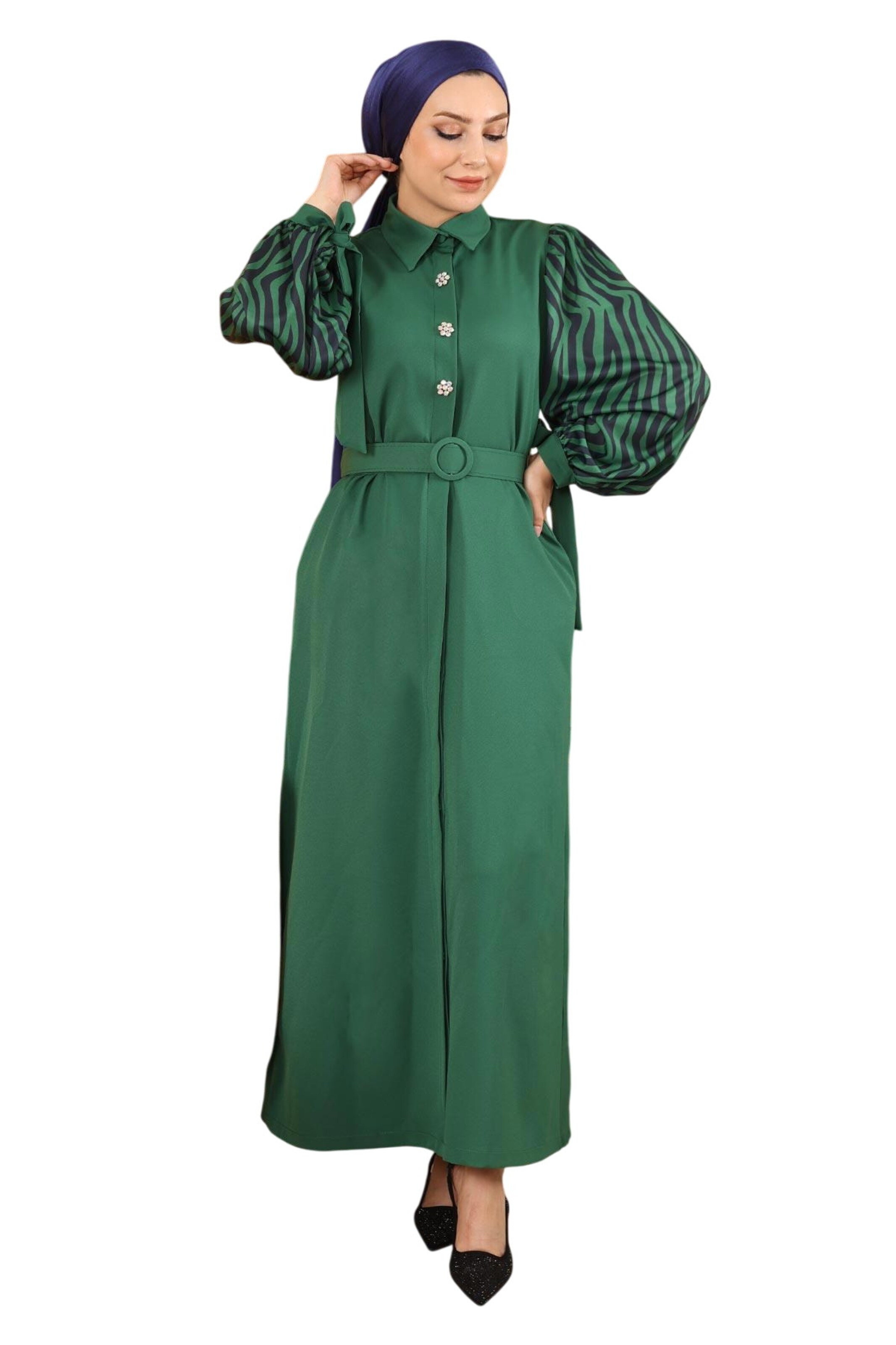 MODAMIHRAM Kleid in Grün