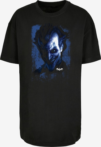 F4NT4STIC T-Shirt 'DC Comics Batman Arkham Asylum Joker Face Texture' in Schwarz: predná strana