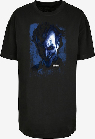 F4NT4STIC T-shirt oversize 'DC Comics Batman Arkham Asylum Joker Face Texture' en bleu marine / noir / blanc, Vue avec produit