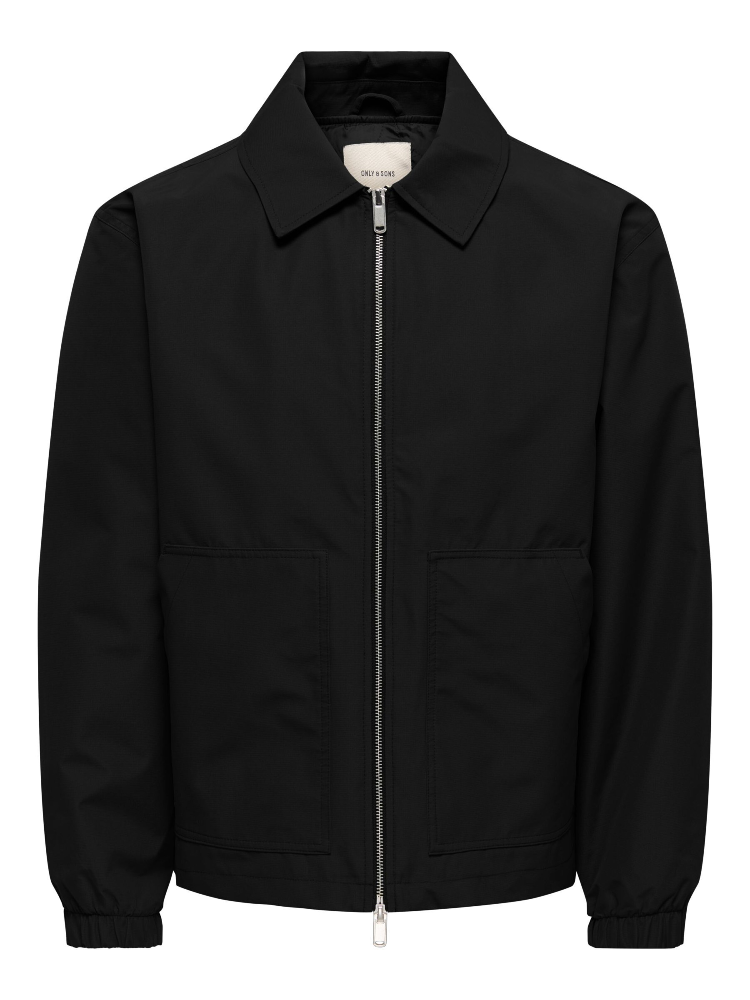 Only & Sons Between-season jacket in Black: front