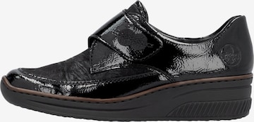Chaussure de sport à lacets 'Lagro Low-Top-Sneaker aus Leder' Rieker en noir : devant