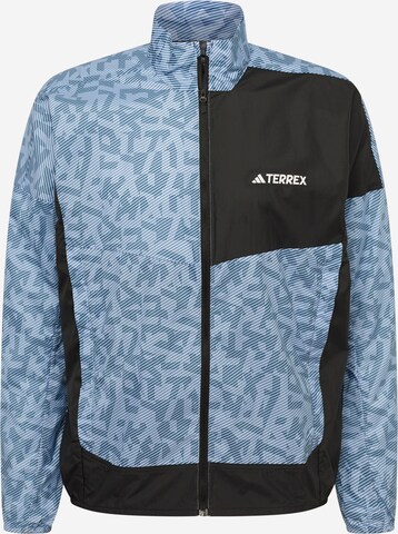 ADIDAS TERREX Athletic Jacket 'Trail' in Blue: front