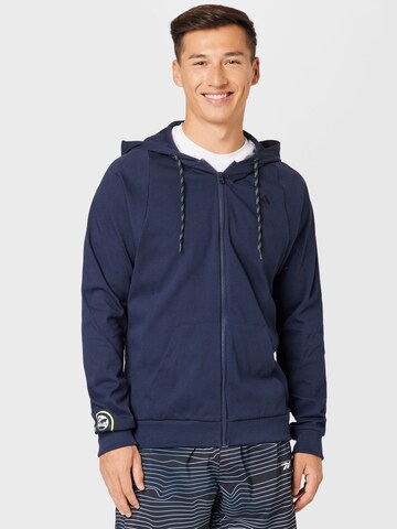 ADIDAS SPORTSWEAR Sportsweatjacke in Blau: predná strana