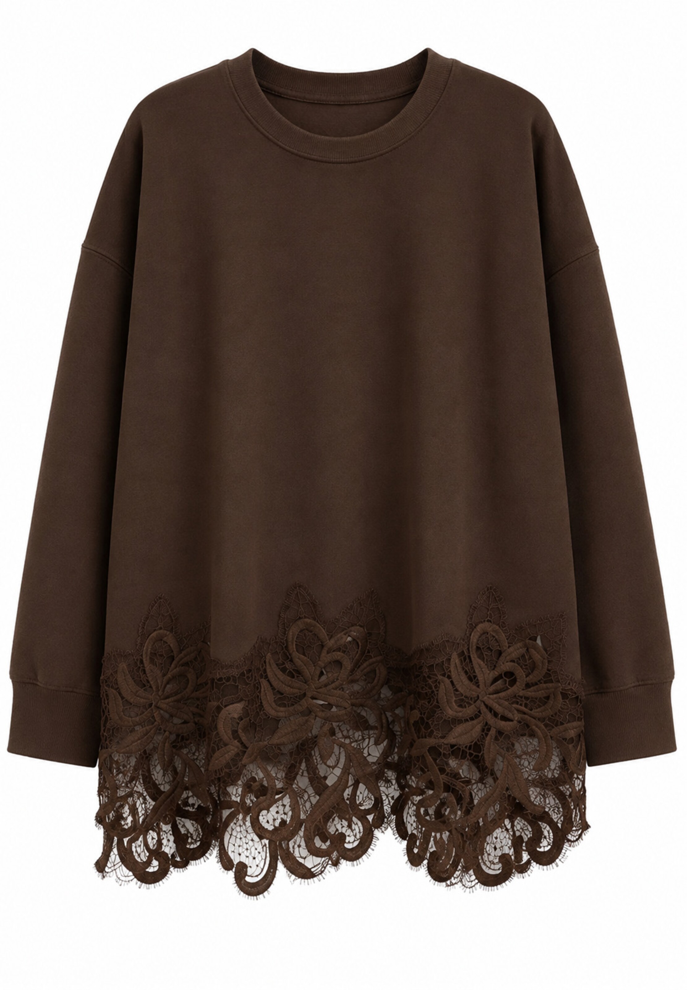 Elara Sweatshirt in XL in dunkelbraun, Produktansicht