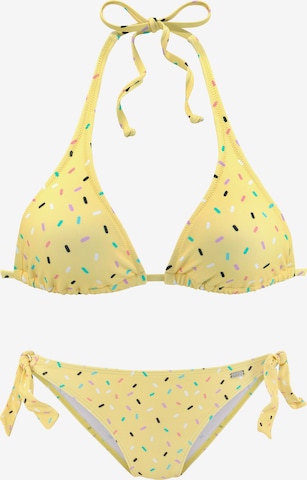 BUFFALO Triangle Bikini in Yellow: front