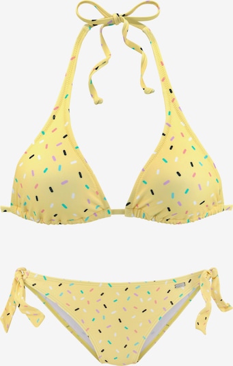BUFFALO Bikini en jaune / violet clair / saumon / noir / blanc, Vue avec produit