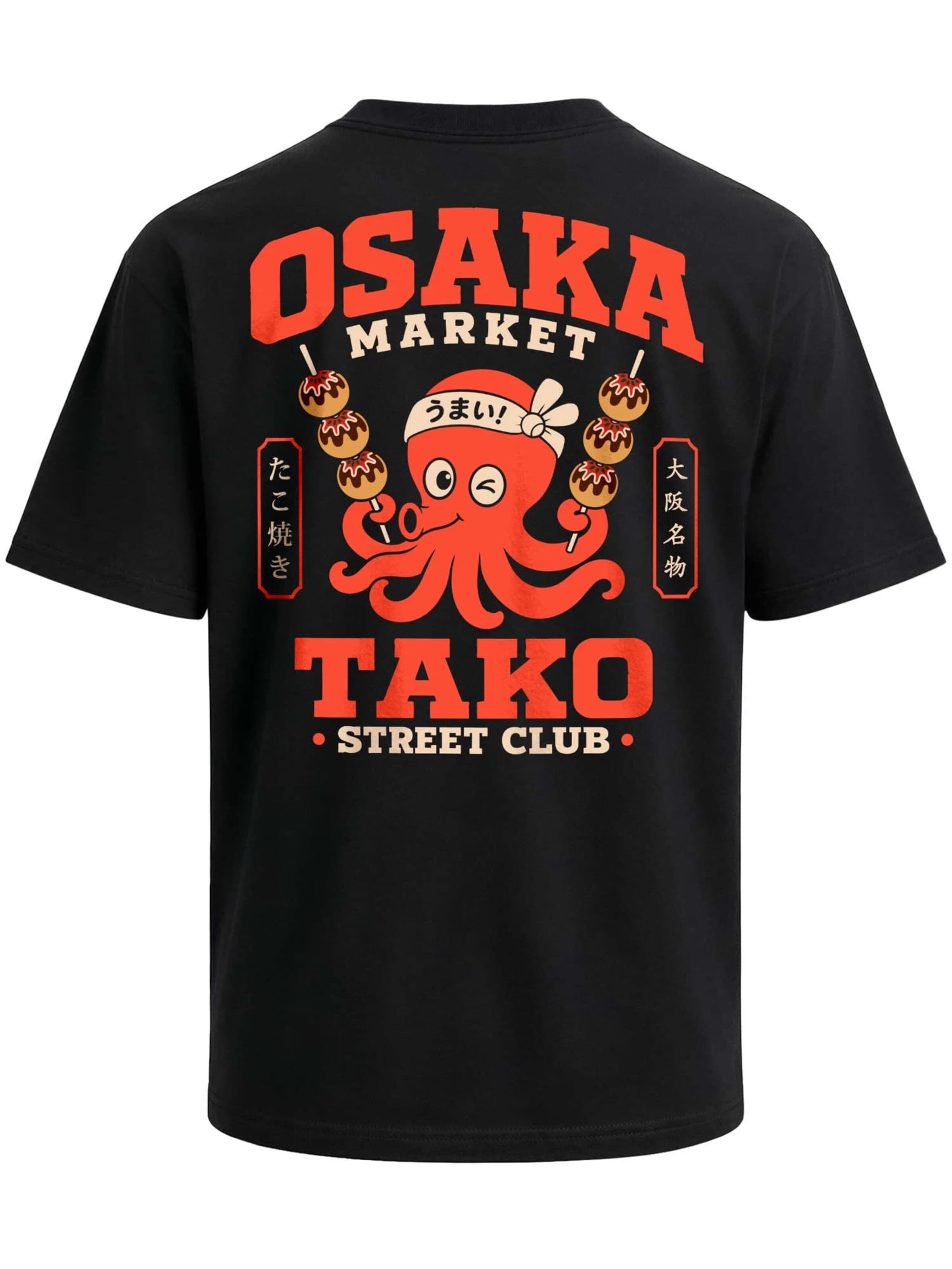 Neverless Shirt 'Osaka Market' in Black: front