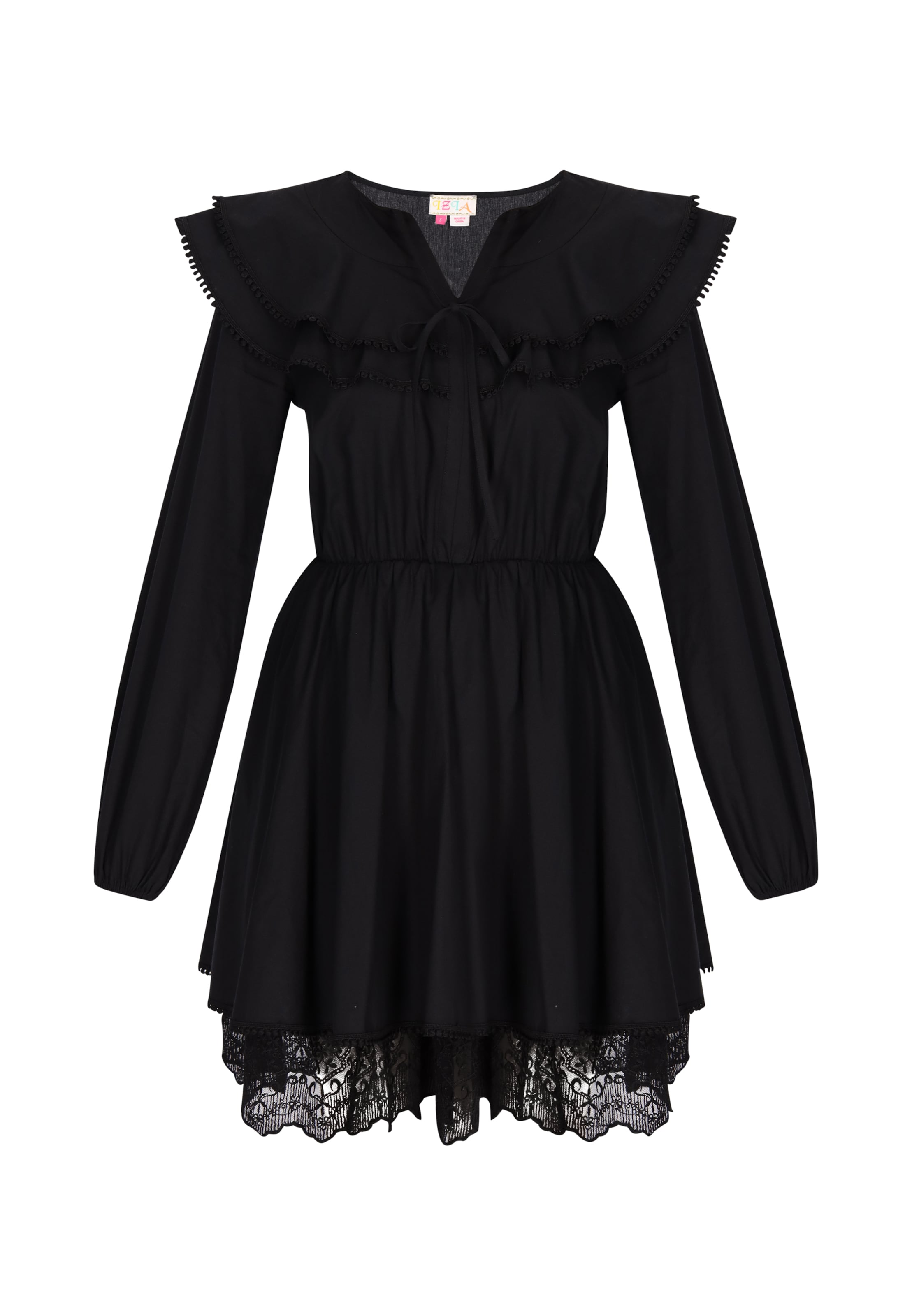 IZIALjetna haljina - crna boja: prednji dio