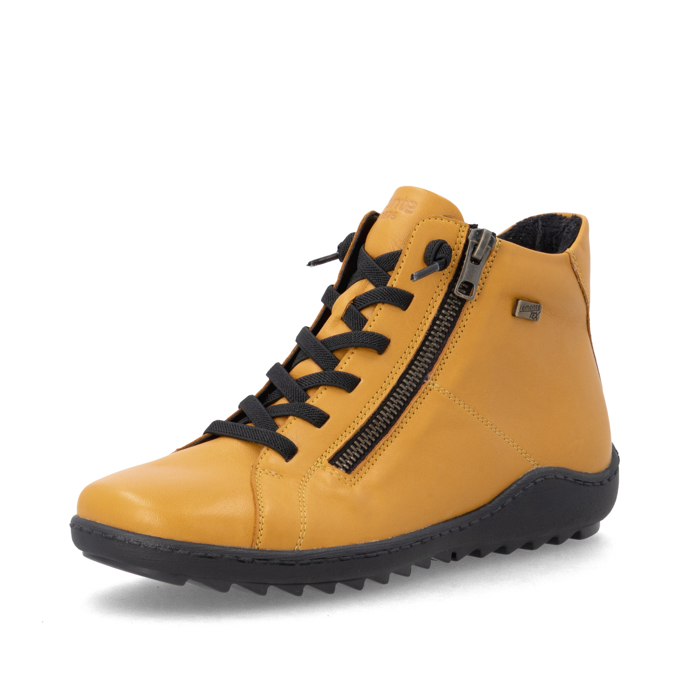 Bottines à lacets ' R1455 ' REMONTE en jaune : devant