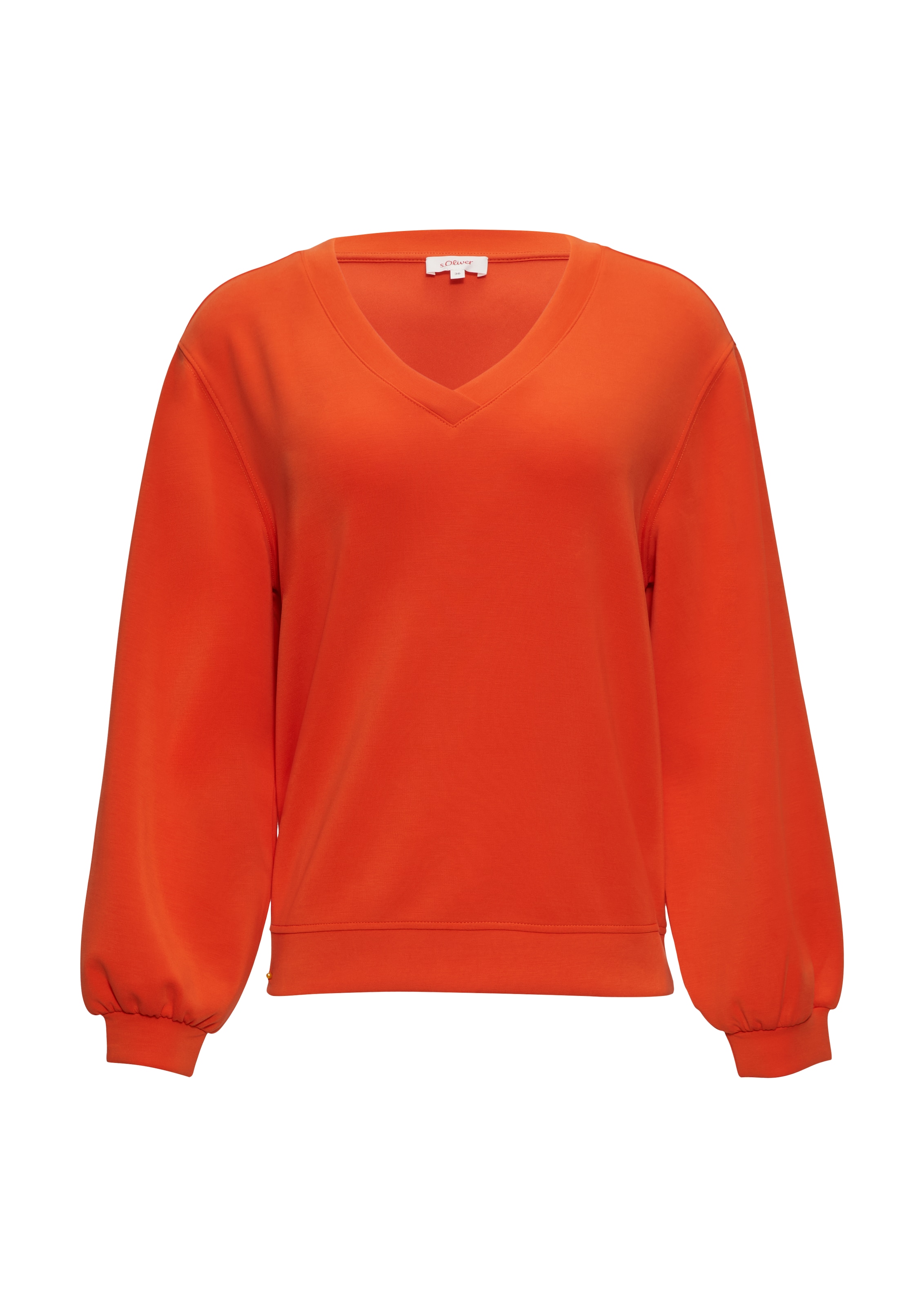 Sweat-shirt s.Oliver en orange : devant