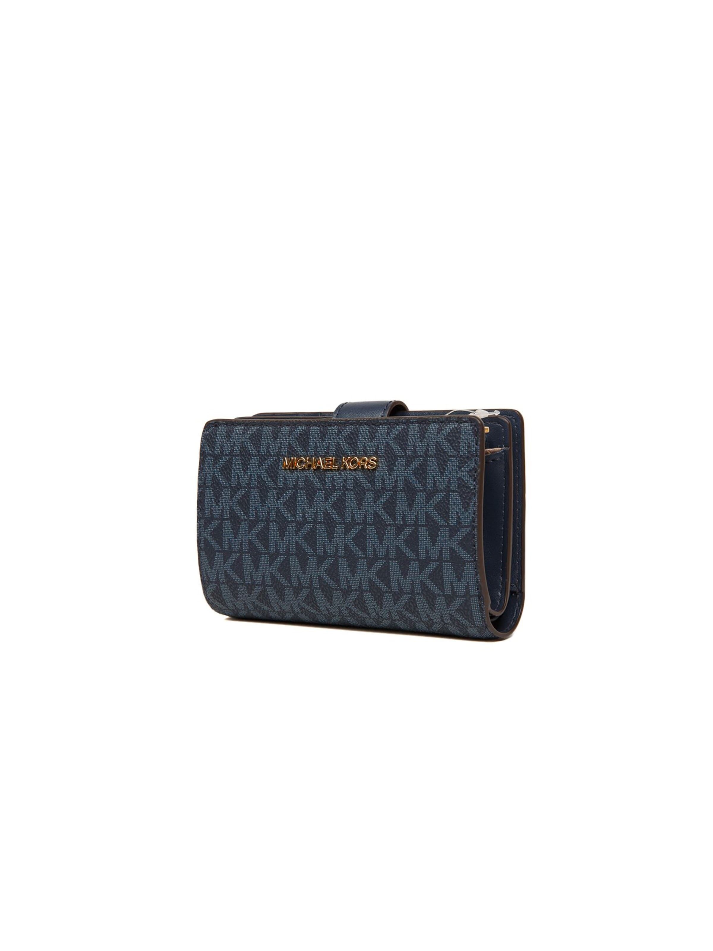 Michael Kors Portemonnaie 'Novelty Medium Bi-Fold Zip Coin With Key Fob'‌‌‌‌‌‌‌‌‌‌ in Blau