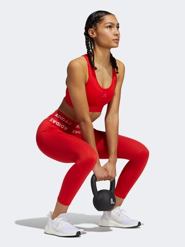 ADIDAS SPORTSWEAR Skinny Workout Pants in Red