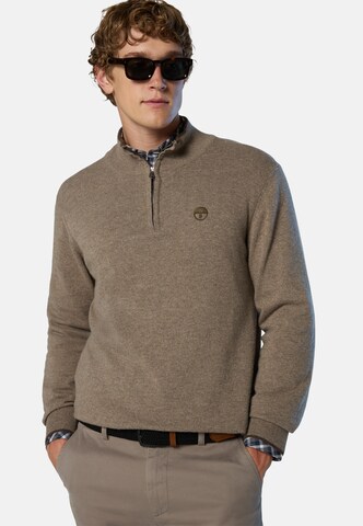 Pull-over North Sails en marron : devant