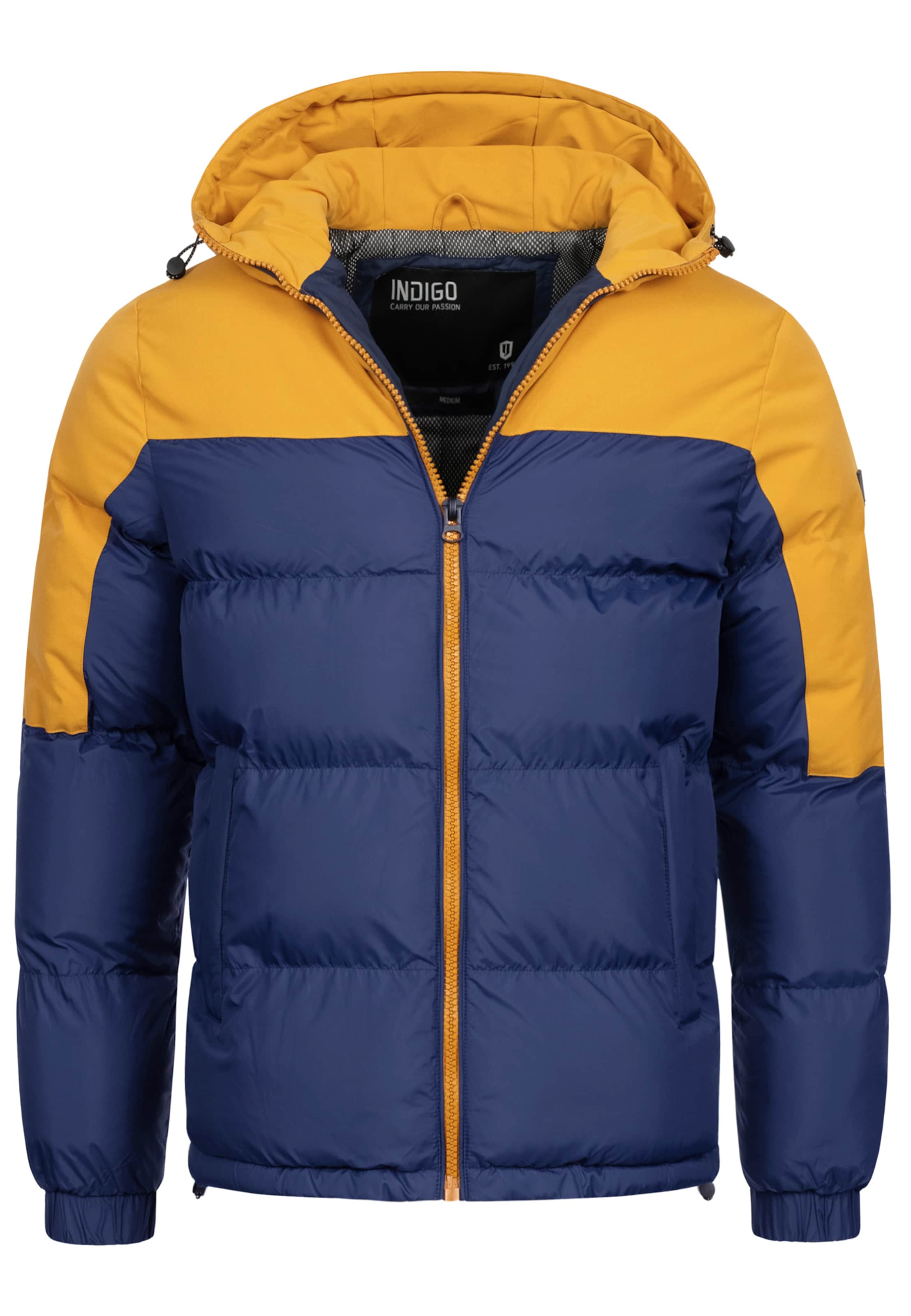 INDICODE JEANS Winter Jacket 'Danix' in Blue: front