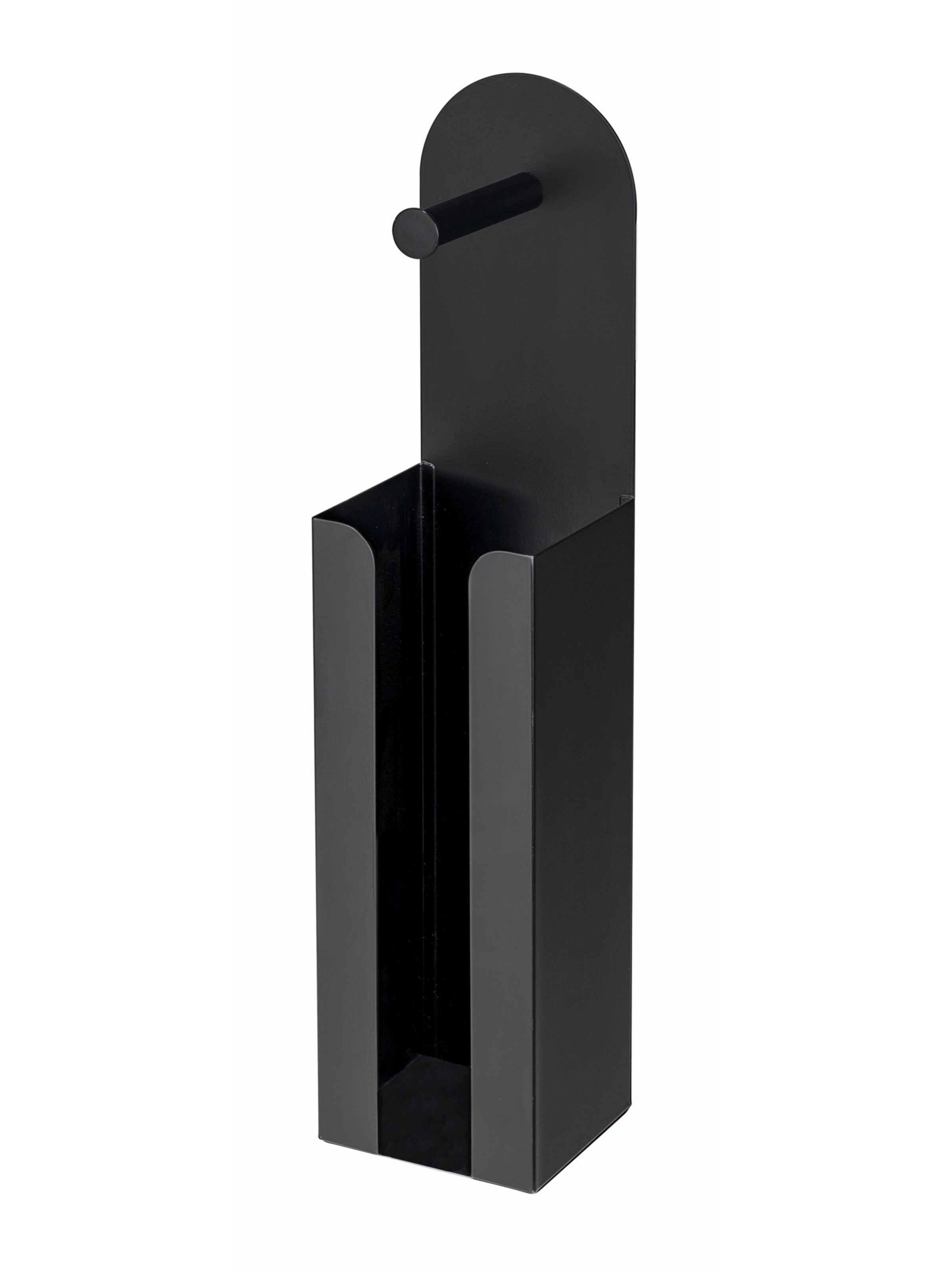 Wenko Toilet Accessories in Black: front
