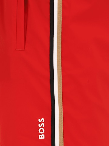 BOSS Black Kratke kopalne hlače | rdeča barva