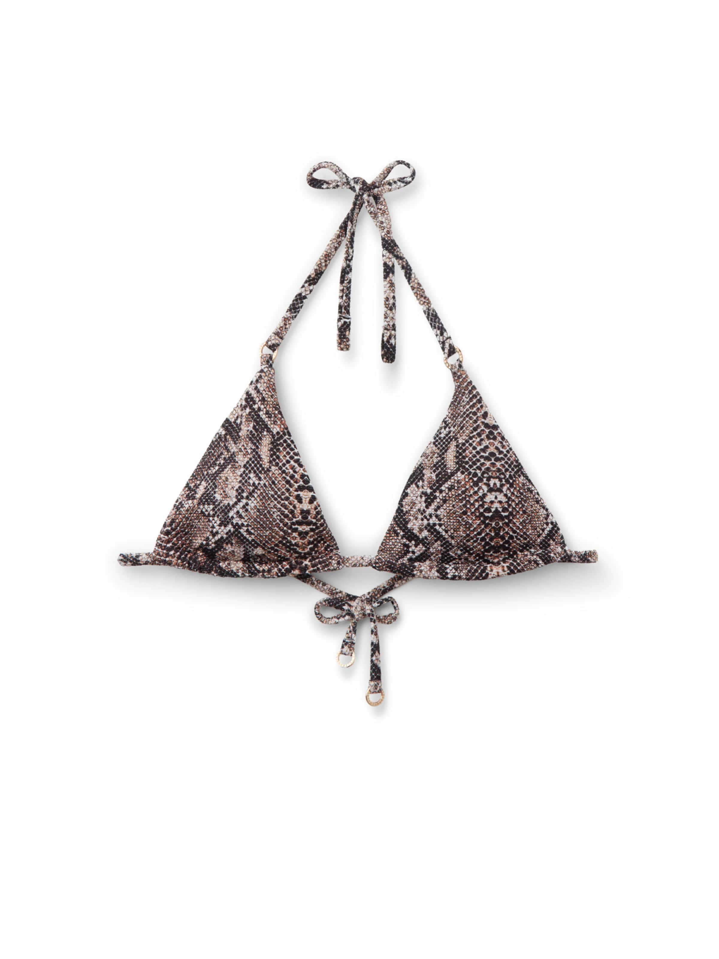 CALZEDONIA Triangel Bikinitop 'Classic Snake' in Schwarz: Vorderseite