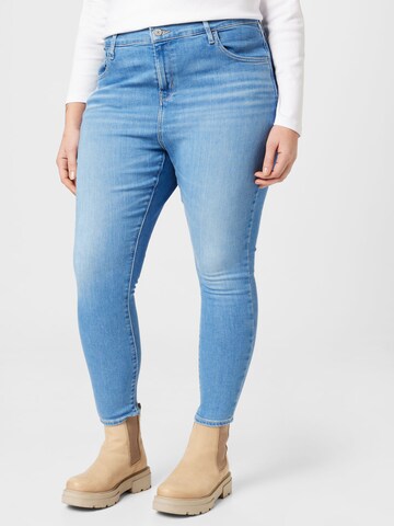 Levi's® Plus Skinny Jeans '720 PL Hirise Super Skny' in Blauw: voorkant