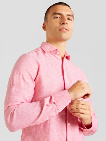 Bruun & Stengade Slim fit Overhemd 'Perth' in Roze