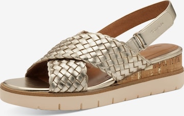 Sandales Tamaris en or : devant