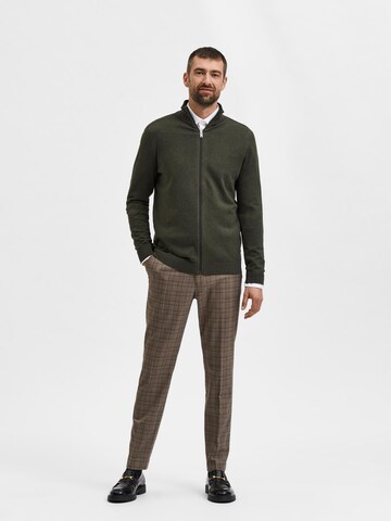 SELECTED HOMME Regular Fit Cardigan 'SLHBerg' i grøn