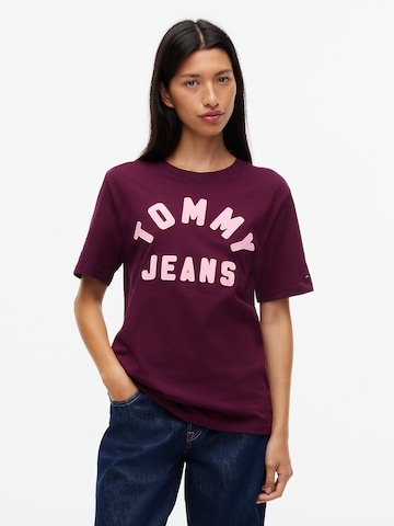 Tommy Jeans Μπλουζάκι σε λιλά: μπροστά