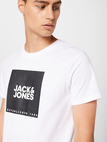 JACK & JONES Тениска 'LOCK' в бяло