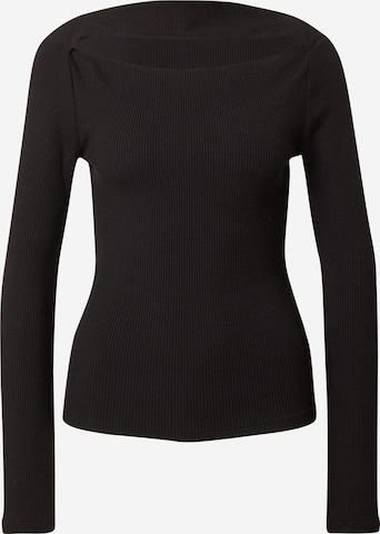 Gina Tricot - Camiseta en negro: frente