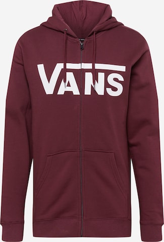 Maroon top vans jacket