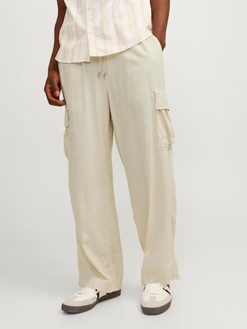 JACK & JONES Loosefit Cargobroek 'Bill Nate' in Beige: voorkant