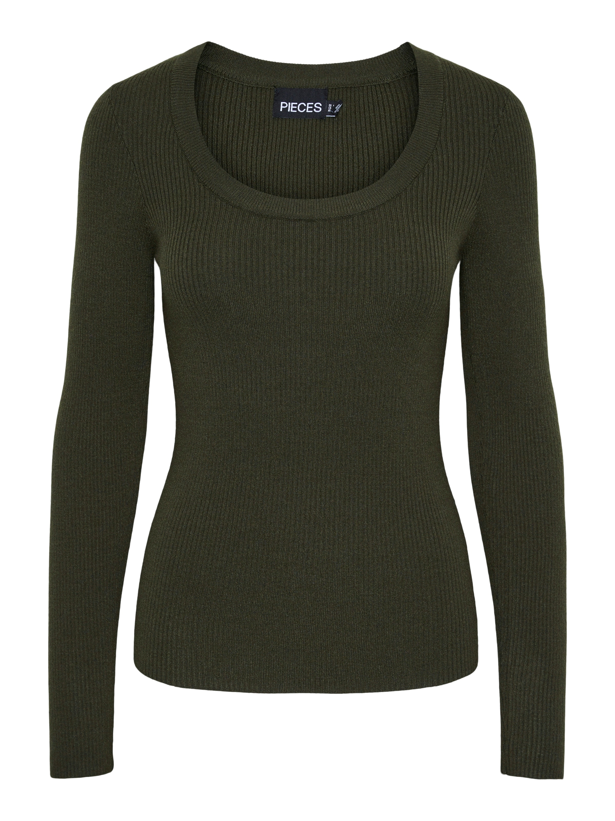 Pullover di PIECES in verde: frontale