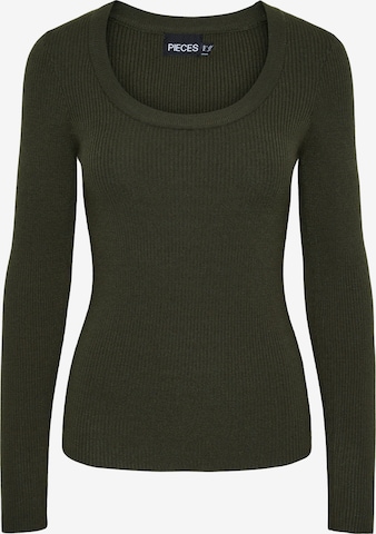 Pull-over PIECES en vert : devant