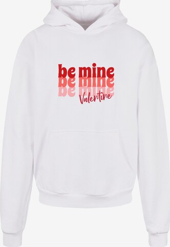 Merchcode Sweatshirt 'Valentines Day - Be Mine' in White: front