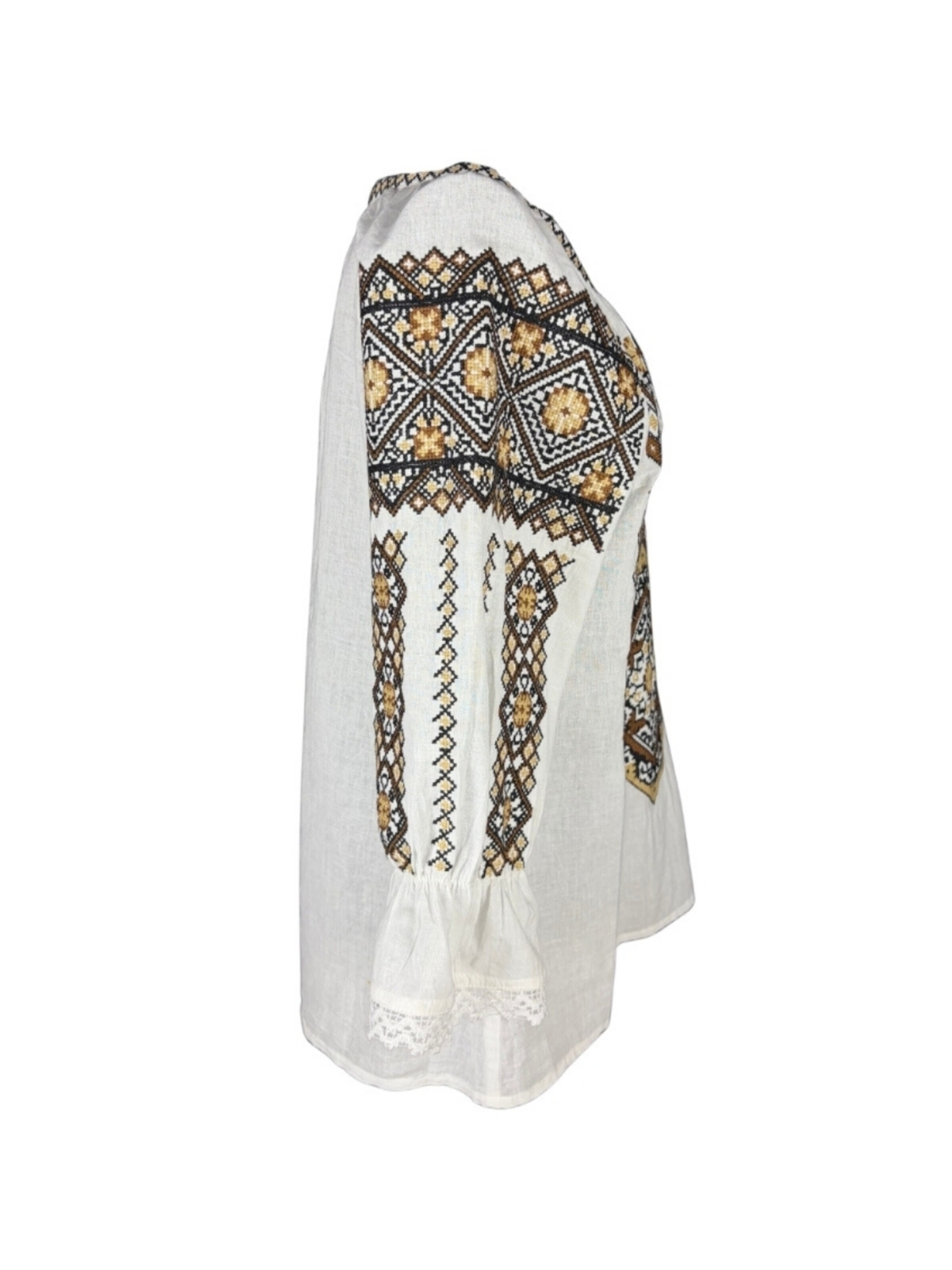Camicia per costume tradizionale 'Damenbluse IL26 weiß/braun marimea S' di Rody’s forever in bianco
