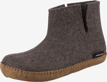 HAFLINGER Slippers 'Emil's Booty' in Brown: front