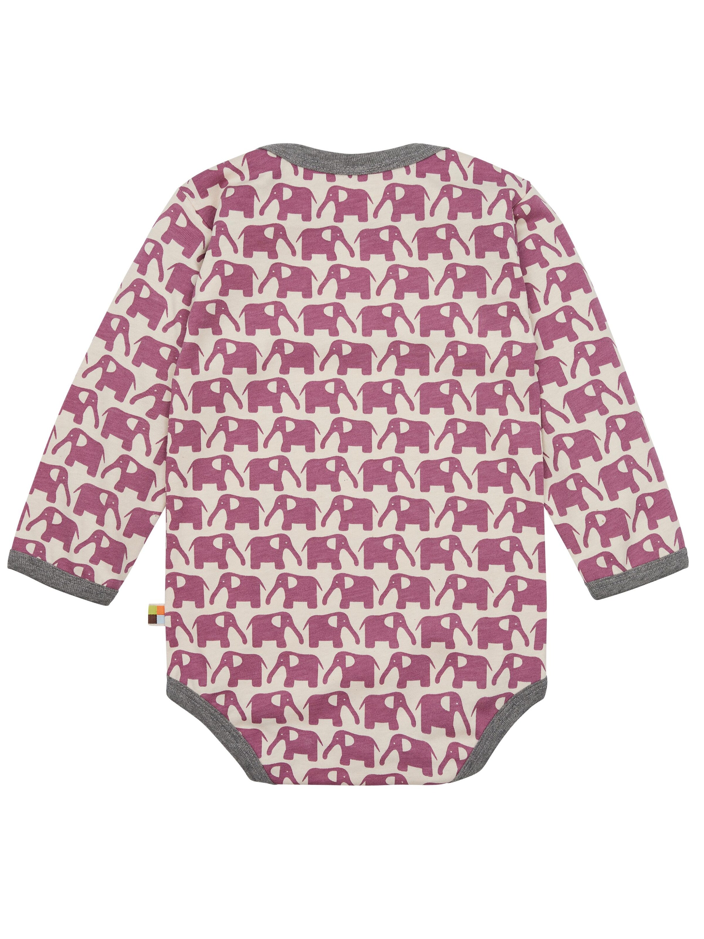 loud + proud Strampler/Body 'Elefanten' in Lila