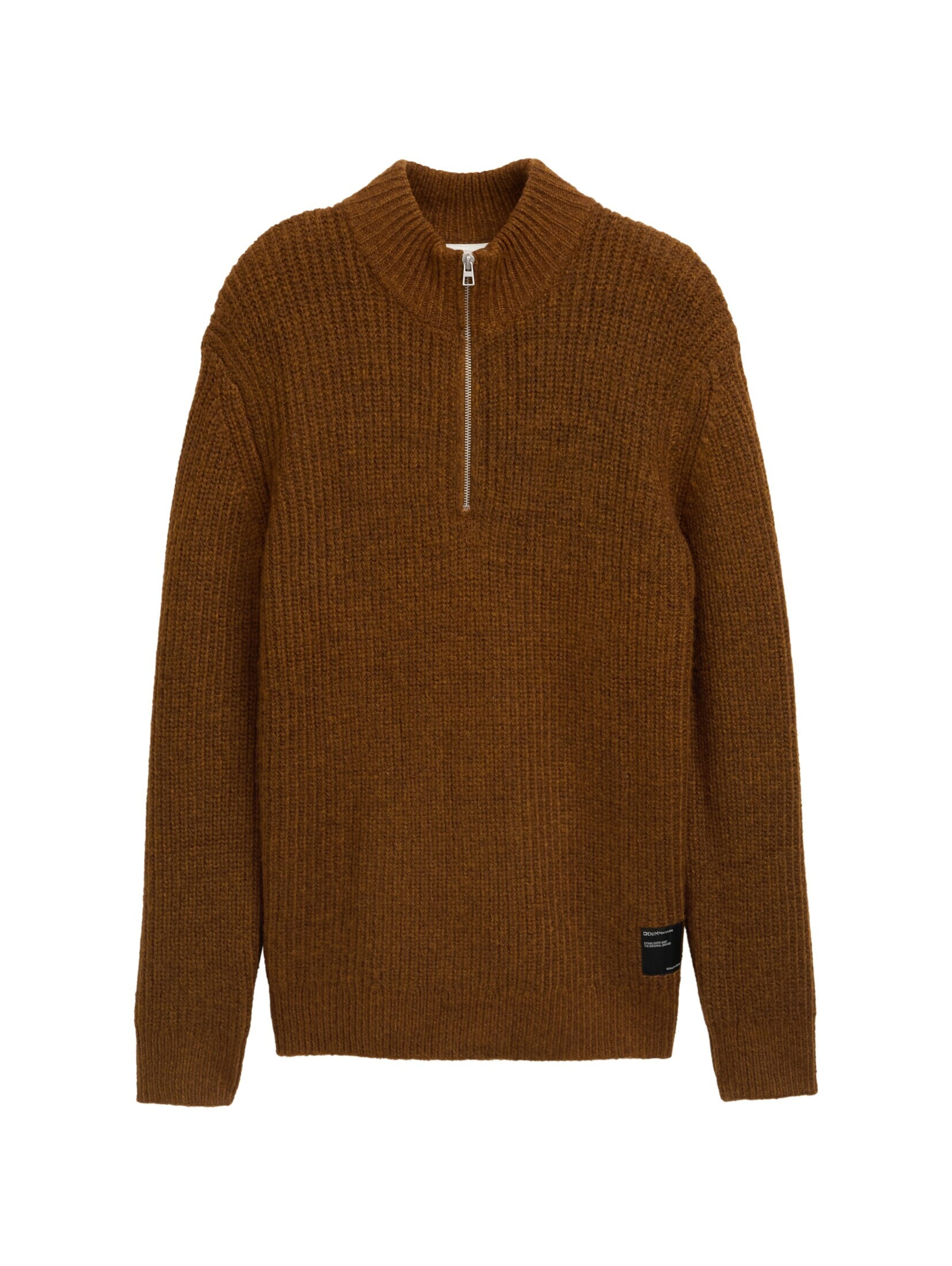 TOM TAILOR DENIM Pullover in Braun: Vorderseite