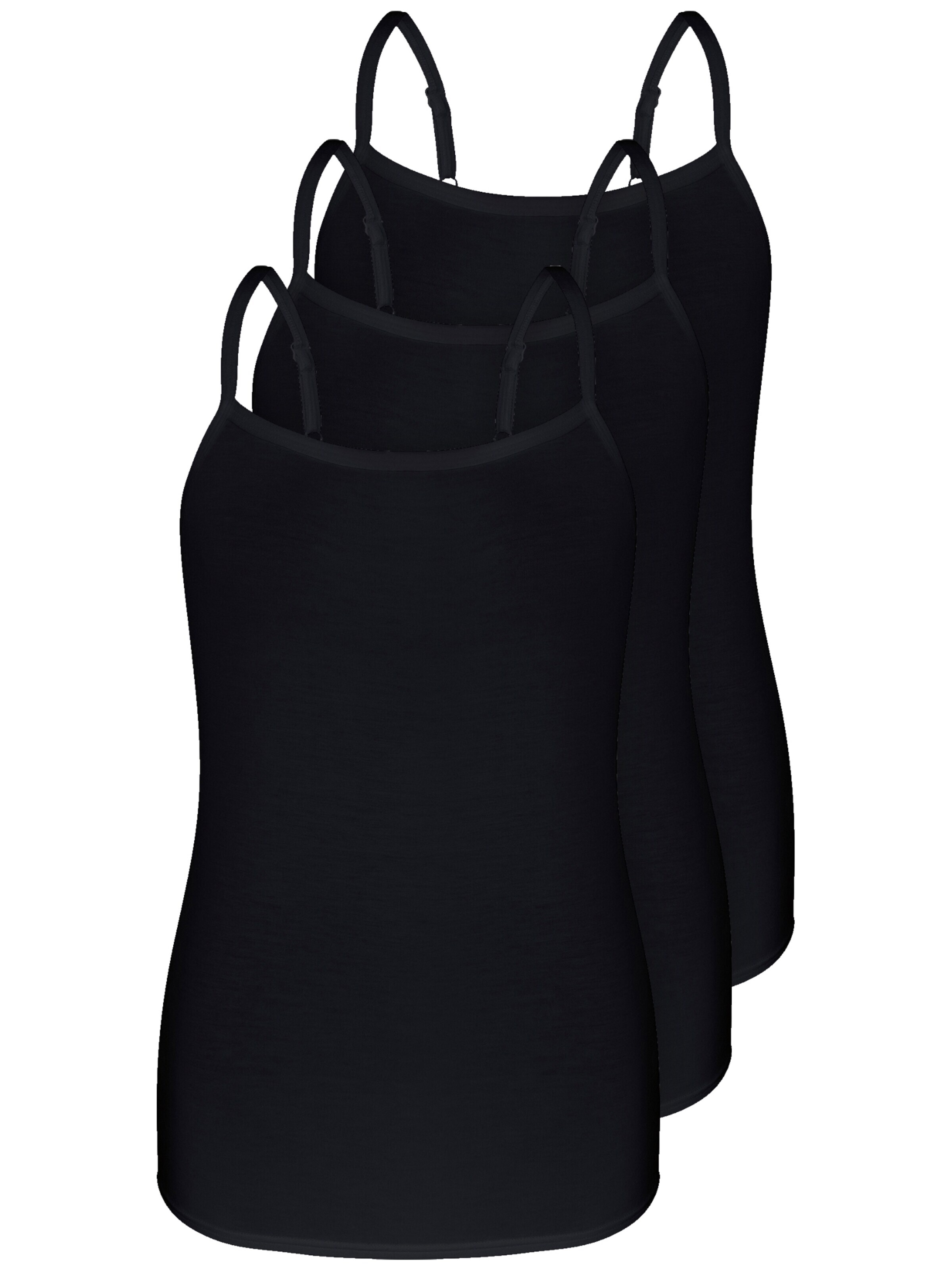 sassa Undershirt 'Lovely Skin' in Black: front