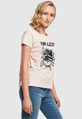 Merchcode Shirt 'Thin Lizzy - Rose' in Pink