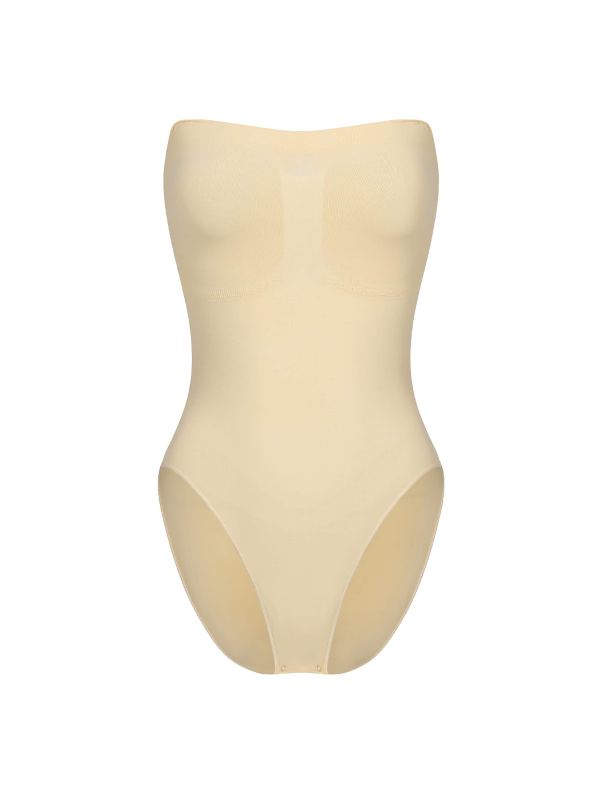 cfab (formerly creamy fabrics) Shapingbody 'Trägerloser Bodysuit Sculpting Shapewear mit Slip' i beige: framsida