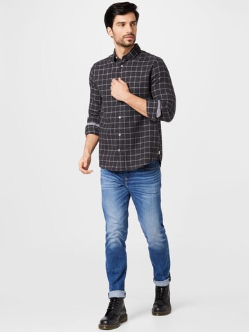 TOM TAILOR - Ajuste regular Camisa en negro