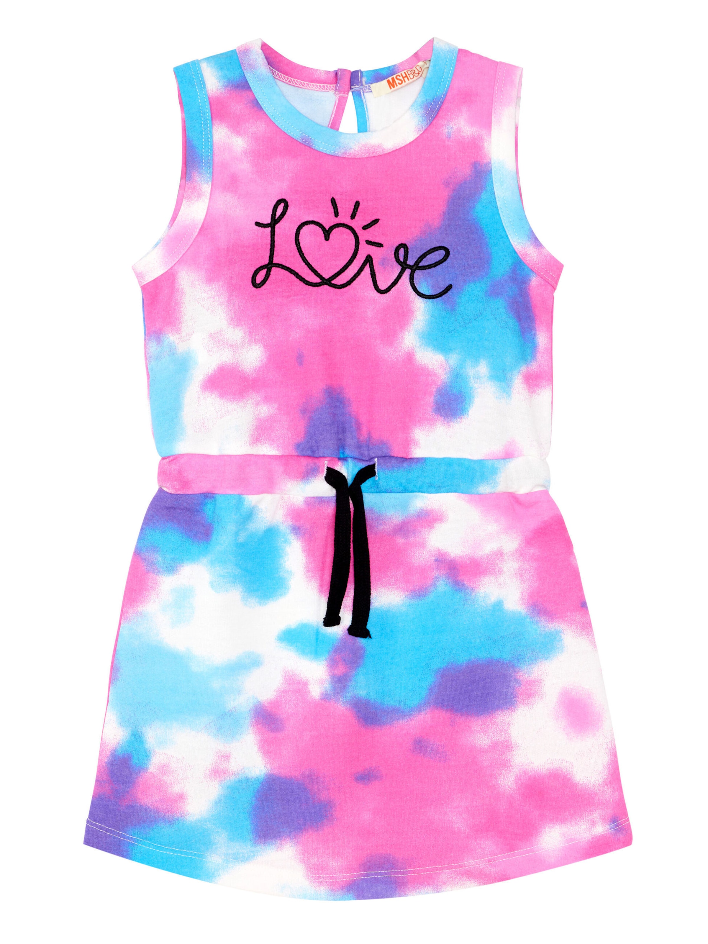 Denokids Dress 'Tie-Dye Love' in Mixed colors: front