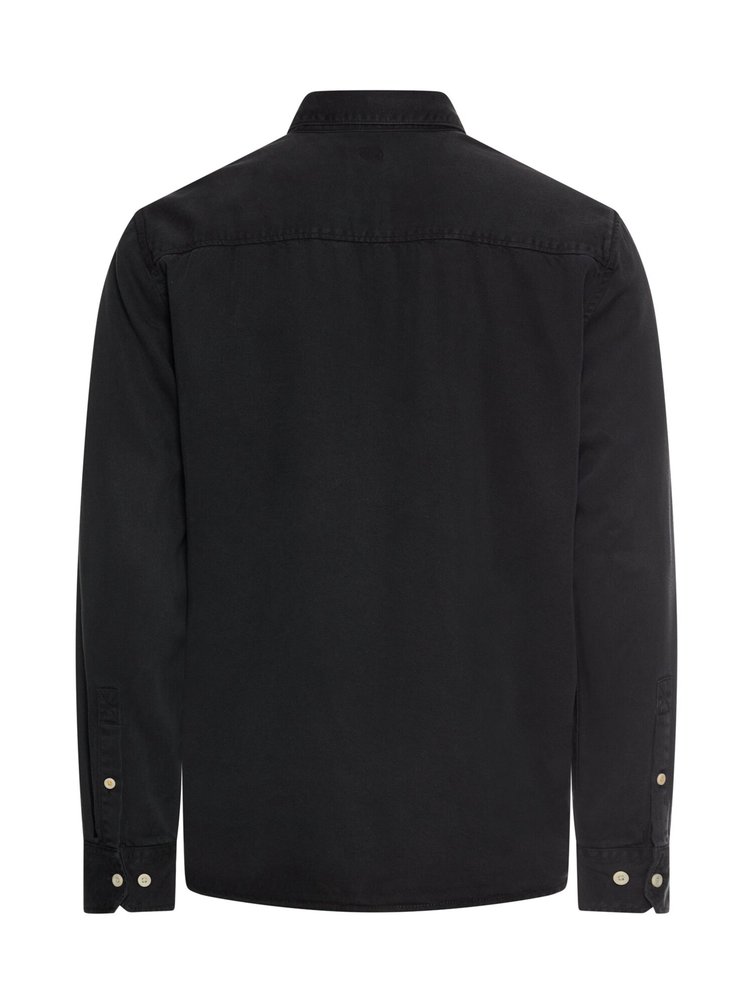 CAMEL ACTIVE Regular Fit Langarm Hemd mit Brusttasche in Schwarz