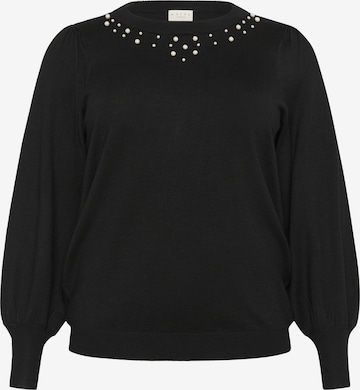 Pull-over 'KCrahina' KAFFE CURVE en noir : devant