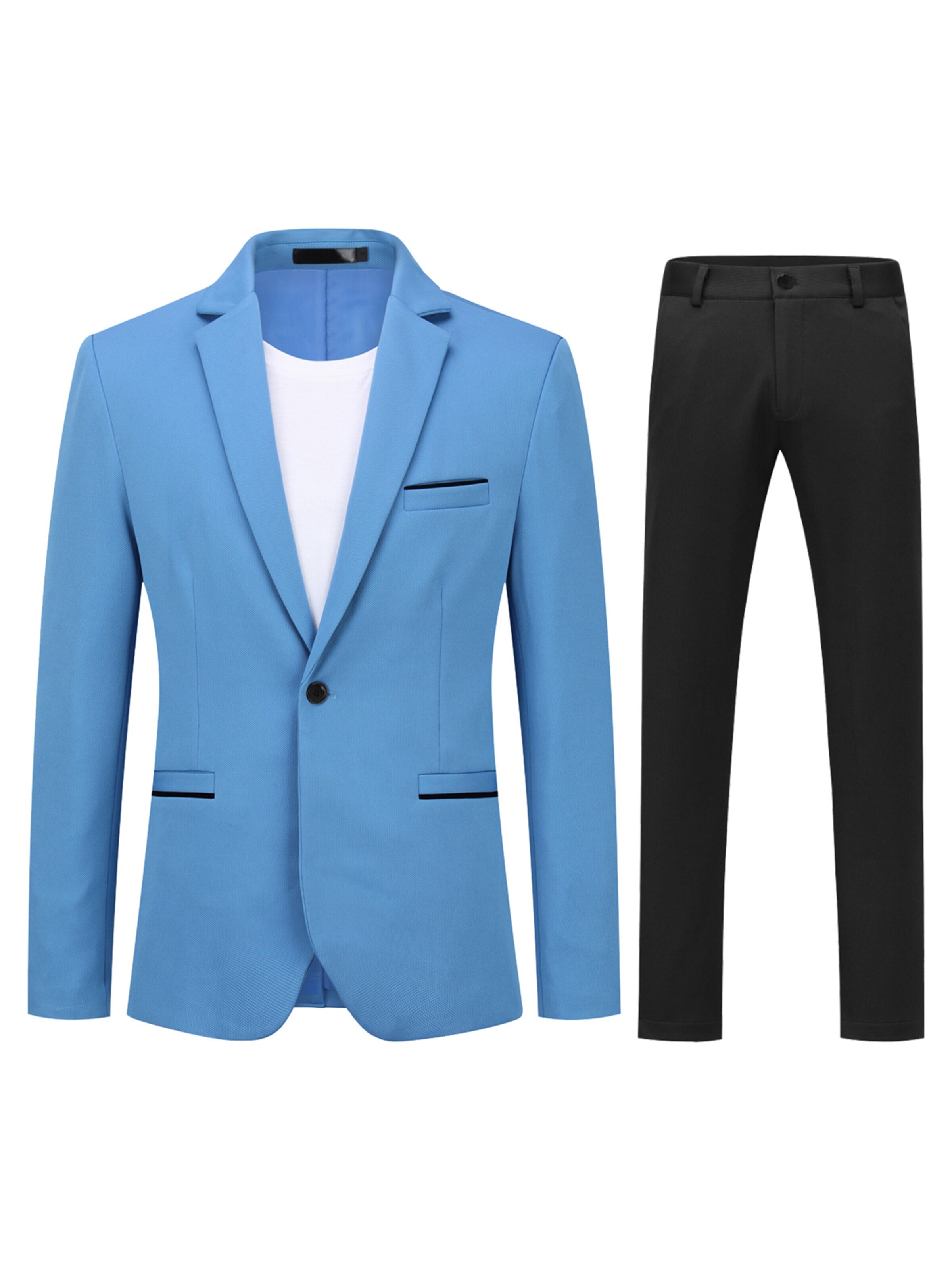 YOUTHUP Suit in Blue: front