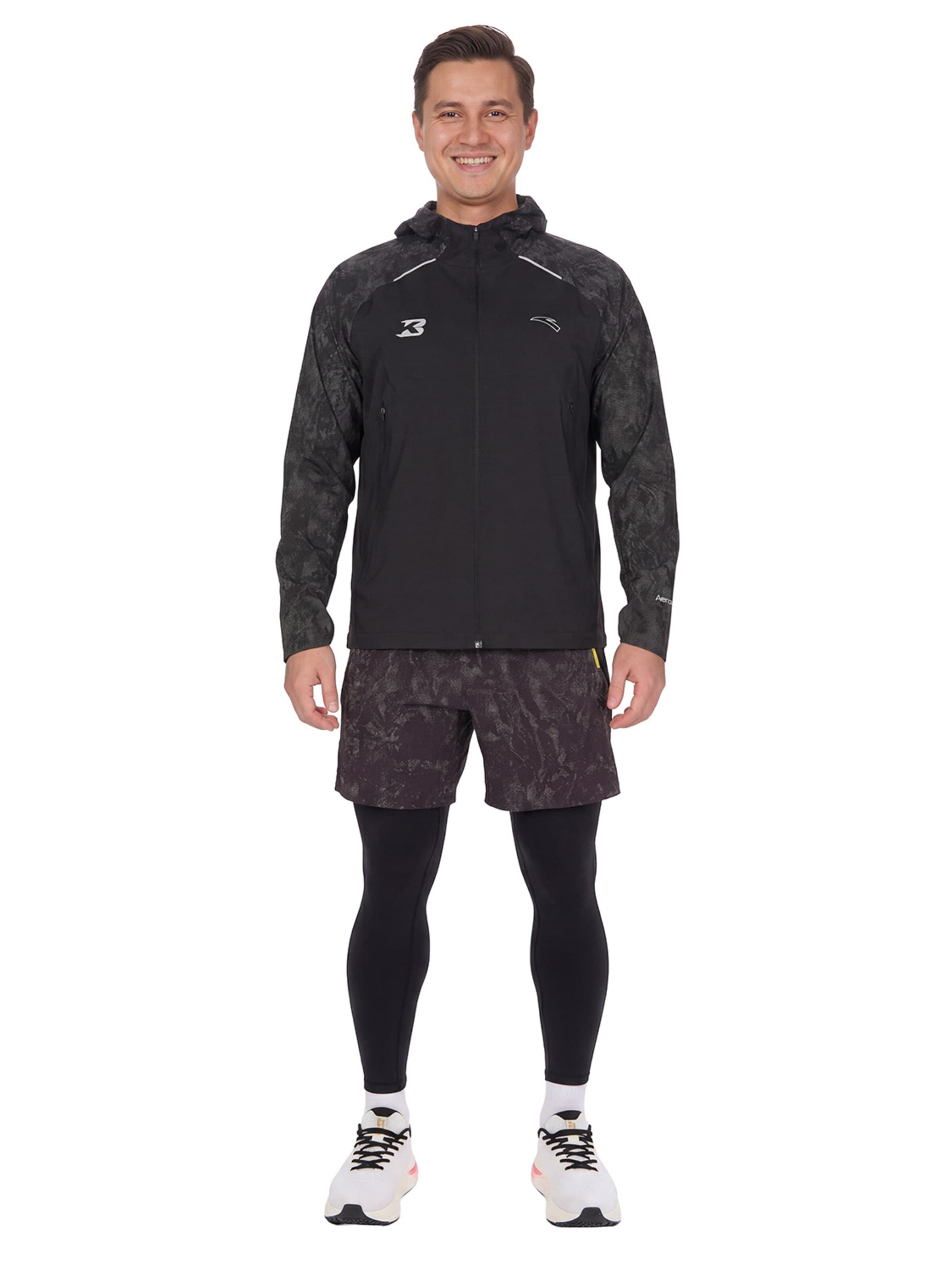 ANTA Sports jacket 'Anta Bekele Running Light Jacket' in Black: front