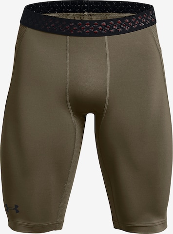 UNDER ARMOUR Workout Pants 'RUSH' in Green: front