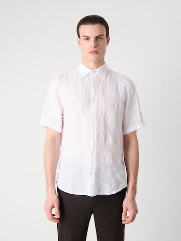 BOSS Regular fit Overhemd 'Rash_2' in Wit: voorkant